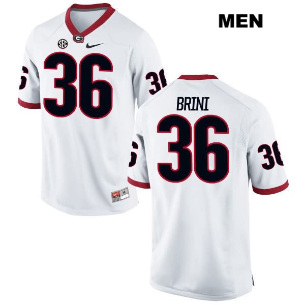 Georgia Bulldogs Men's Latavious Brini #36 NCAA Authentic White Nike Stitched College Football Jersey KMO2256DT